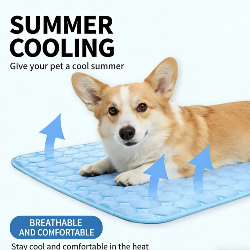 Alfombrilla refrescante para mascotas - Frescura instantánea para perros y gatos