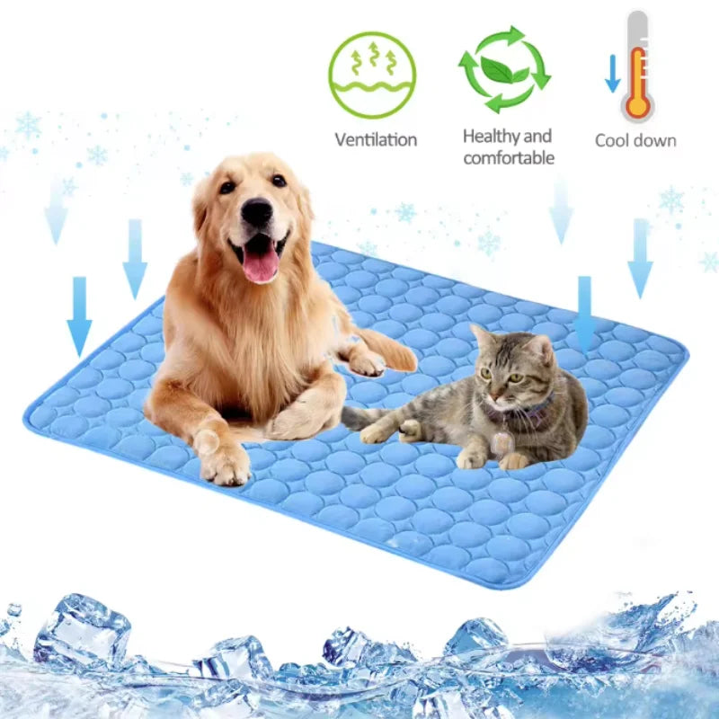 Alfombrilla refrescante para mascotas - Frescura instantánea para perros y gatos